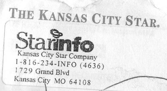 Kansas City Star Logo and address