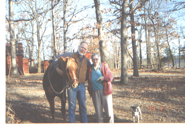 Tom Corey his horse Betsy and mother Viola 1993